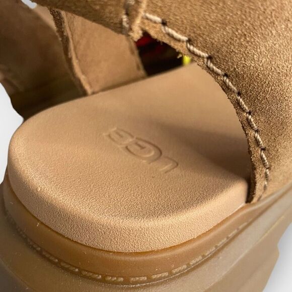 UGG Ashton Heritage Braid Chestnut Leather Strap Womens Sandals size US 9 New - Picture 7 of 9